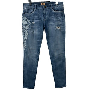 Driftwood Womens Marilyn Embroidered Skinny Jeans Size 28 Boho Western Boho D46